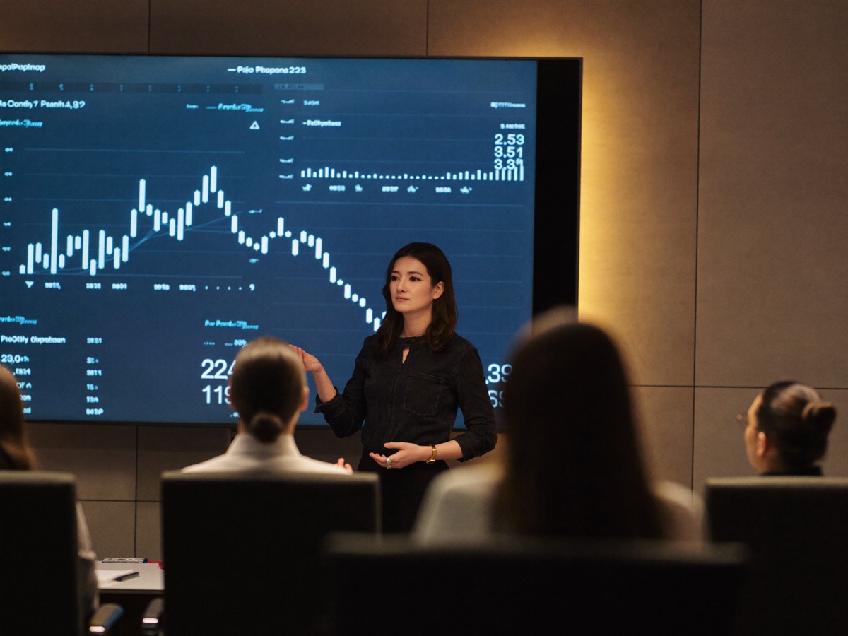A practitioner presenting cohort results to leadership